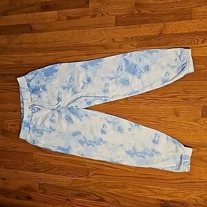 Cloud Blue and White Sweat Pants. Size Large.